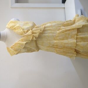DRA Yellow Tiered Ruffled Sundress size M Easter‎ outfit